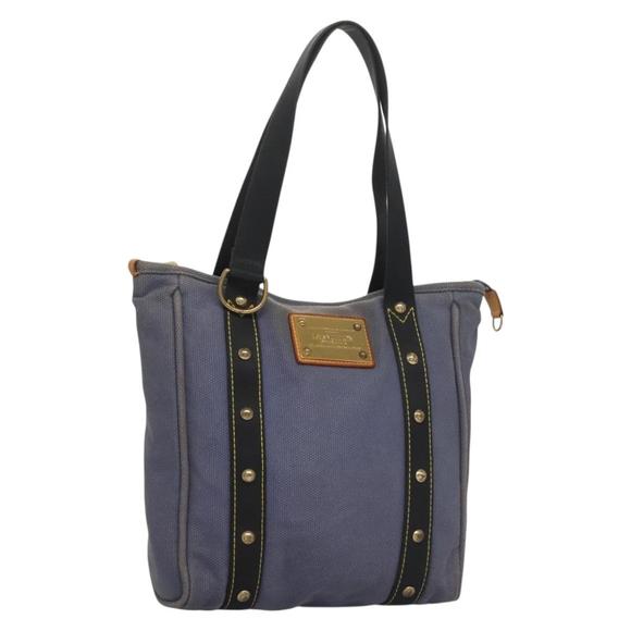 LOUIS VUITTON Antigua Cabas MM Tote Bag Blue M40087 LV Auth bs28097 - Picture 1 of 16